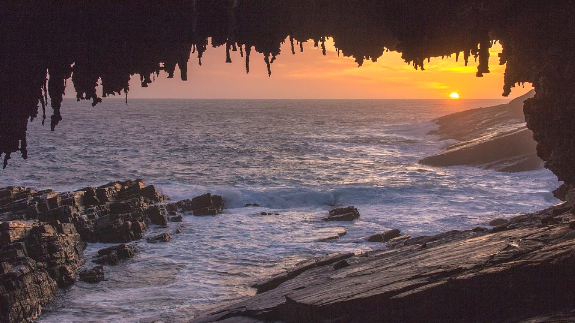 Visit Australia for: The view out to sea from a cave on Kangaroo Island