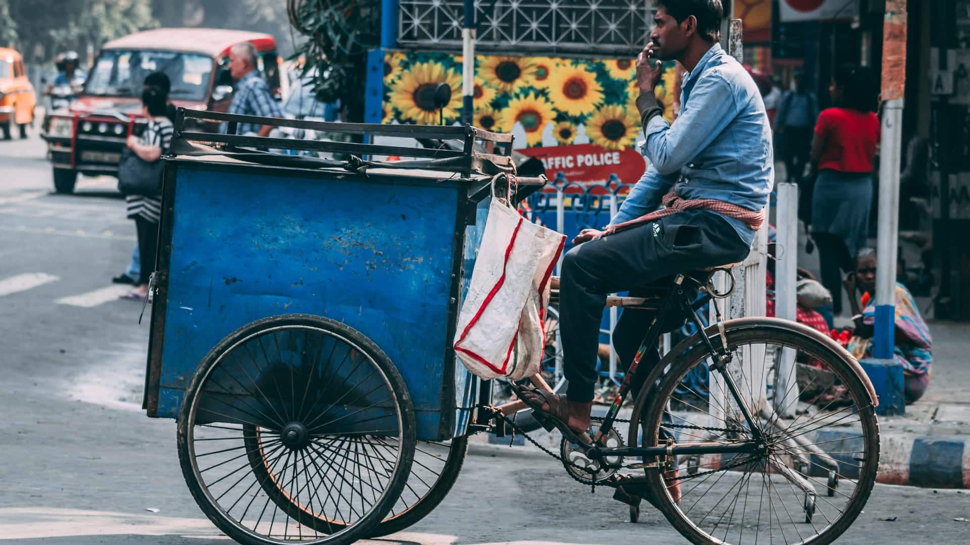 An Indian street vendor