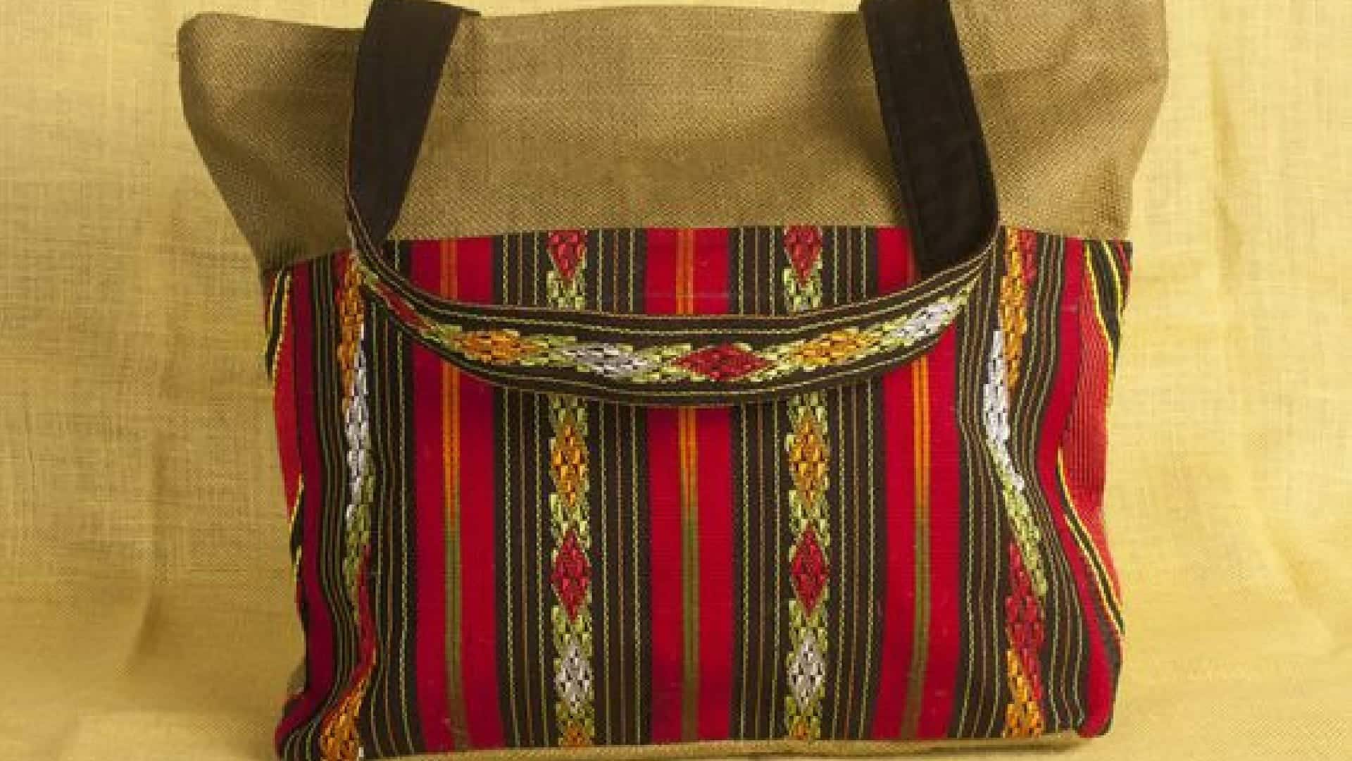 Indian stripy bag
