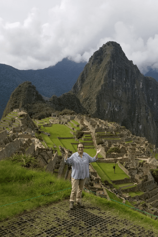 Caren in Peru standing at Machu Picchu