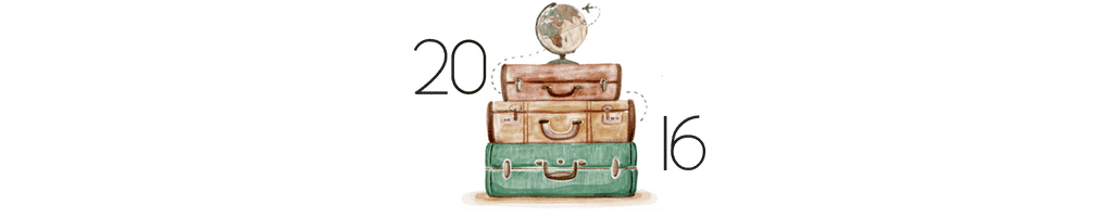 Drawing of Suitcases with 2016