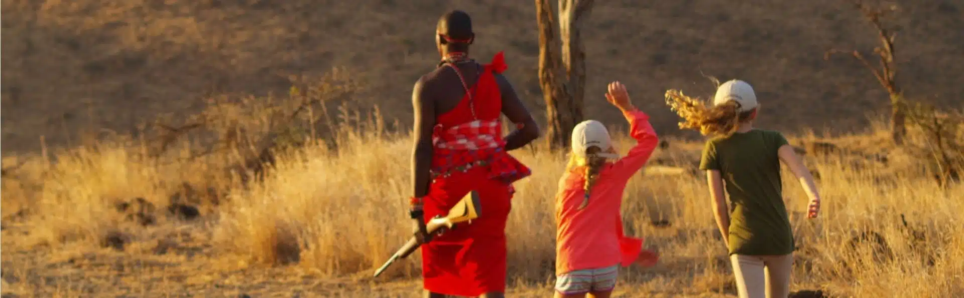 Kenya family walking safari Maasai