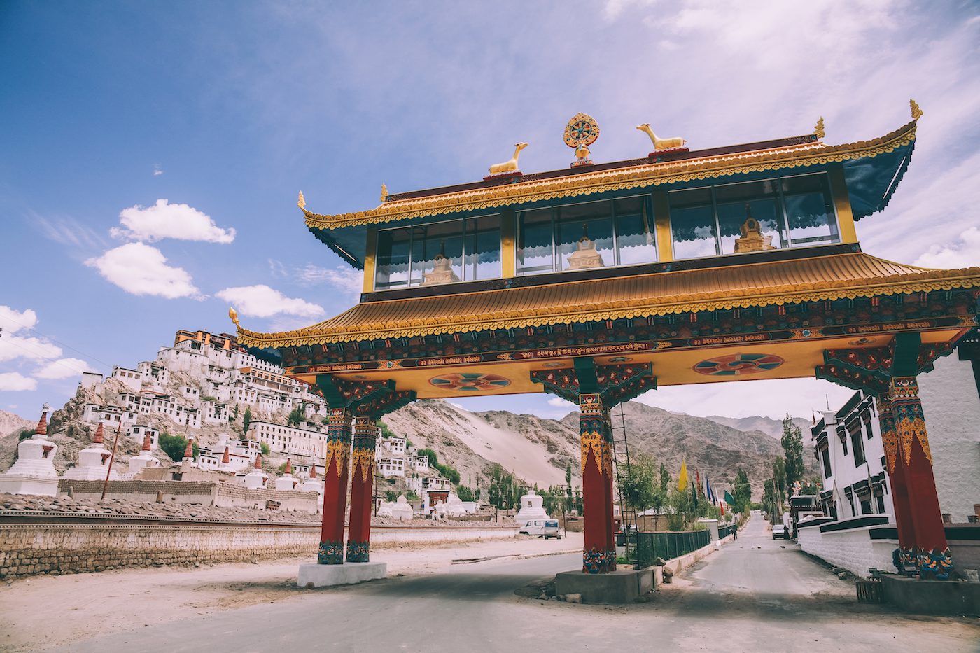 Friendship Gate And Cityscape In Leh, Indian Himalayas