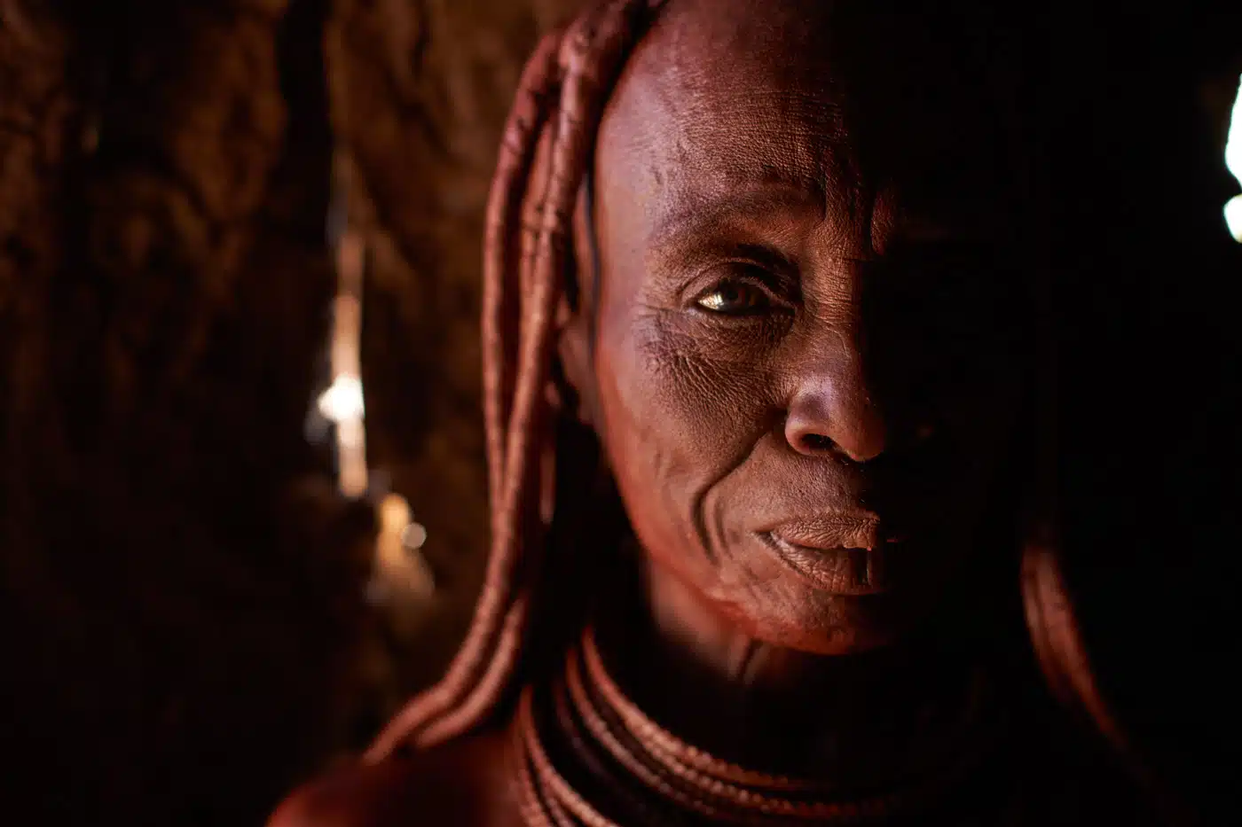 Portrait Of An Old Himba Traditional Woman, Oncocua, Angola