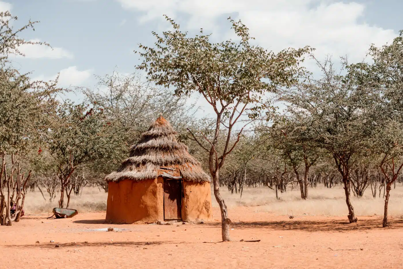 Closeup Of Traditional Hut Of Himba People