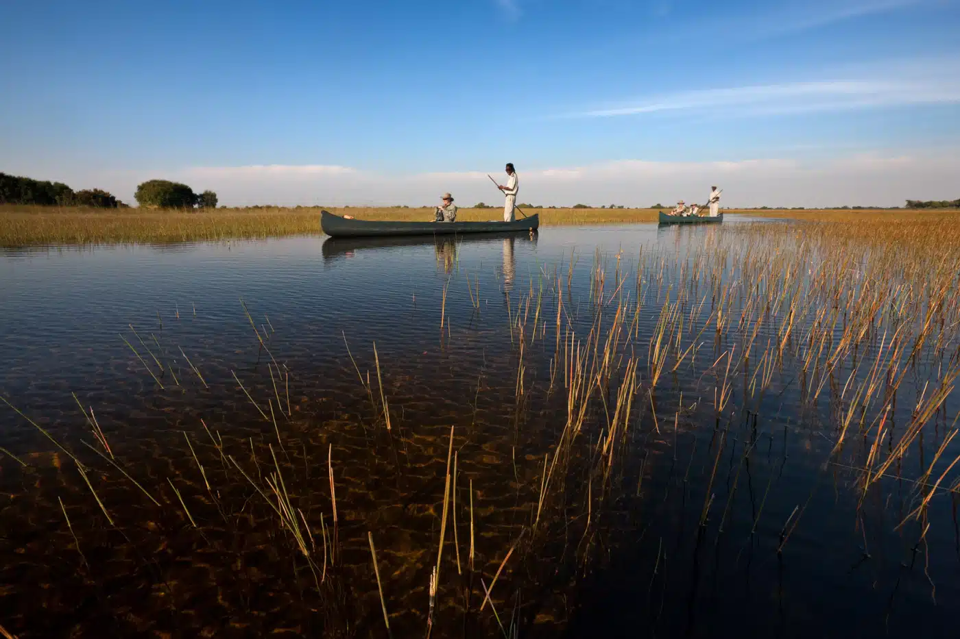 Tourists On The Okavango Delta In Botswana