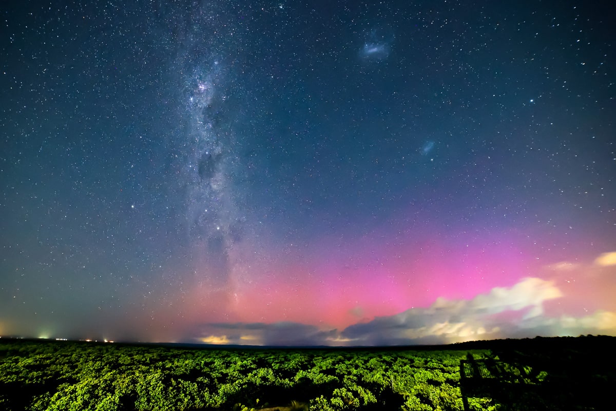 Aurora Australis, Southern Lights sky safari